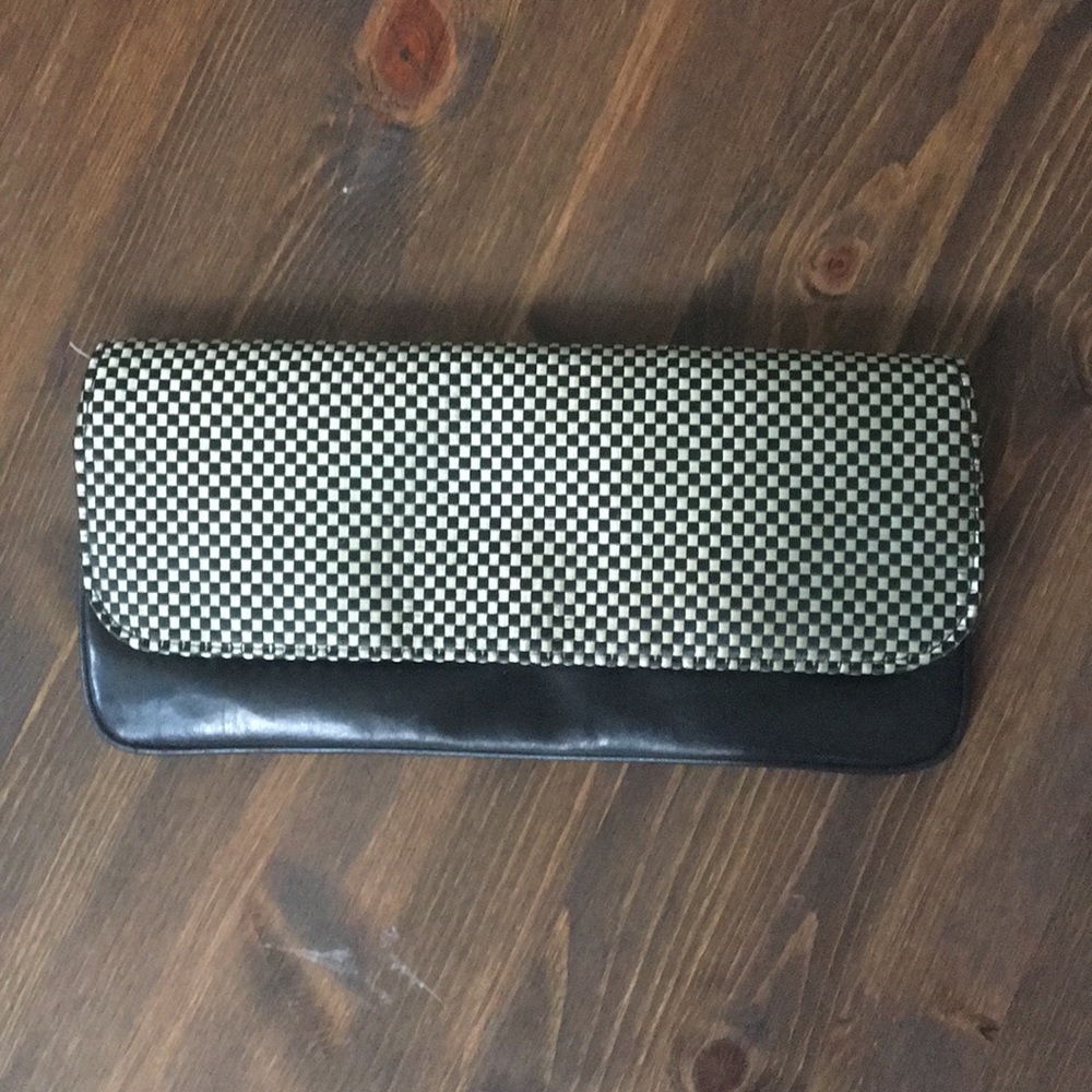 Black Checkered Clutch
